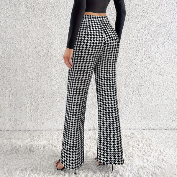 Faux Pocket Fastener Decoration Straight Wide Leg Pants Trousers - Image 5