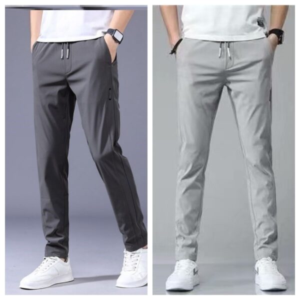 Drawstring Trousers Thin Casual Pants Korean Version Loose Straight Sweatpants Mens Clothing - Image 9
