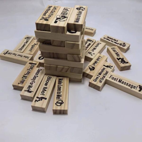 Couple Game Night Intimacy Block Tower Jenga Game Valentine Tumbling Tower Stacking Blocks Game Party Interactive Games 18 - Image 10