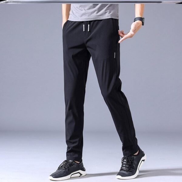 Drawstring Trousers Thin Casual Pants Korean Version Loose Straight Sweatpants Mens Clothing - Image 4