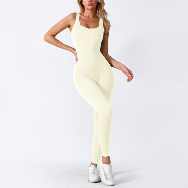 Knitting Belt Chest Pad Thread Yoga Jumpsuit - Image 10