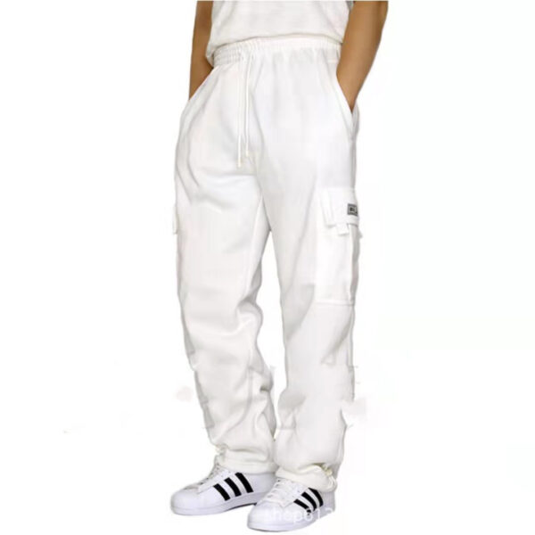 Men Pants Sweatpants Stretch Elastic Waist Jogger Sports Pants Drawstring Trousers Fashion Mens Clothing - Image 5