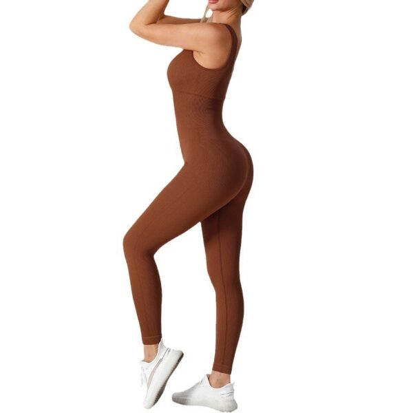 Knitting Belt Chest Pad Thread Yoga Jumpsuit - Image 6