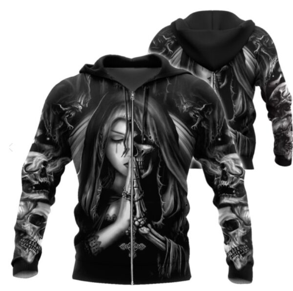 Halloween Skull Anime 3D Sweatshirt - Image 5