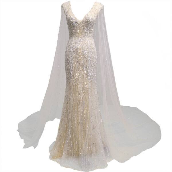 Women's Fashionable Personalized Shawl Evening Dress - Image 2