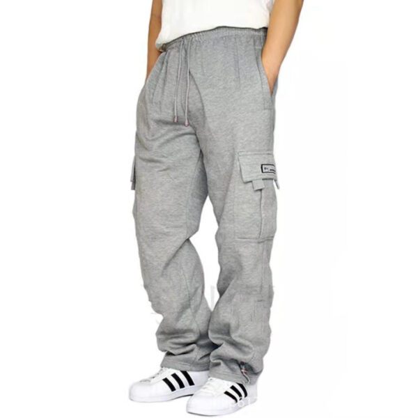 Men Pants Sweatpants Stretch Elastic Waist Jogger Sports Pants Drawstring Trousers Fashion Mens Clothing - Image 3