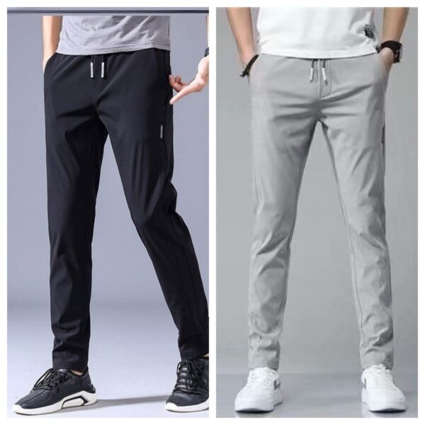 Drawstring Trousers Thin Casual Pants Korean Version Loose Straight Sweatpants Mens Clothing - Image 10