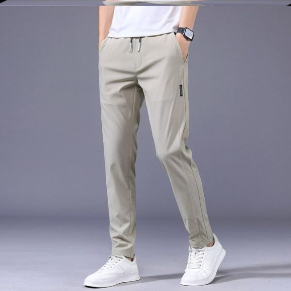 Drawstring Trousers Thin Casual Pants Korean Version Loose Straight Sweatpants Mens Clothing - Image 2