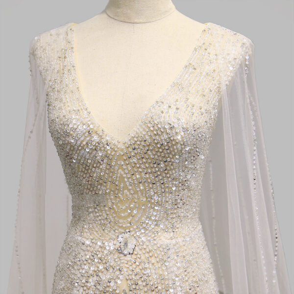 Women's Fashionable Personalized Shawl Evening Dress - Image 3